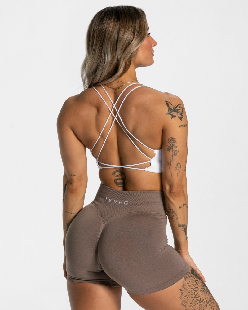 Teveo Everyday Backless Üstler Kadın Beyaz | 5729-BWMQO