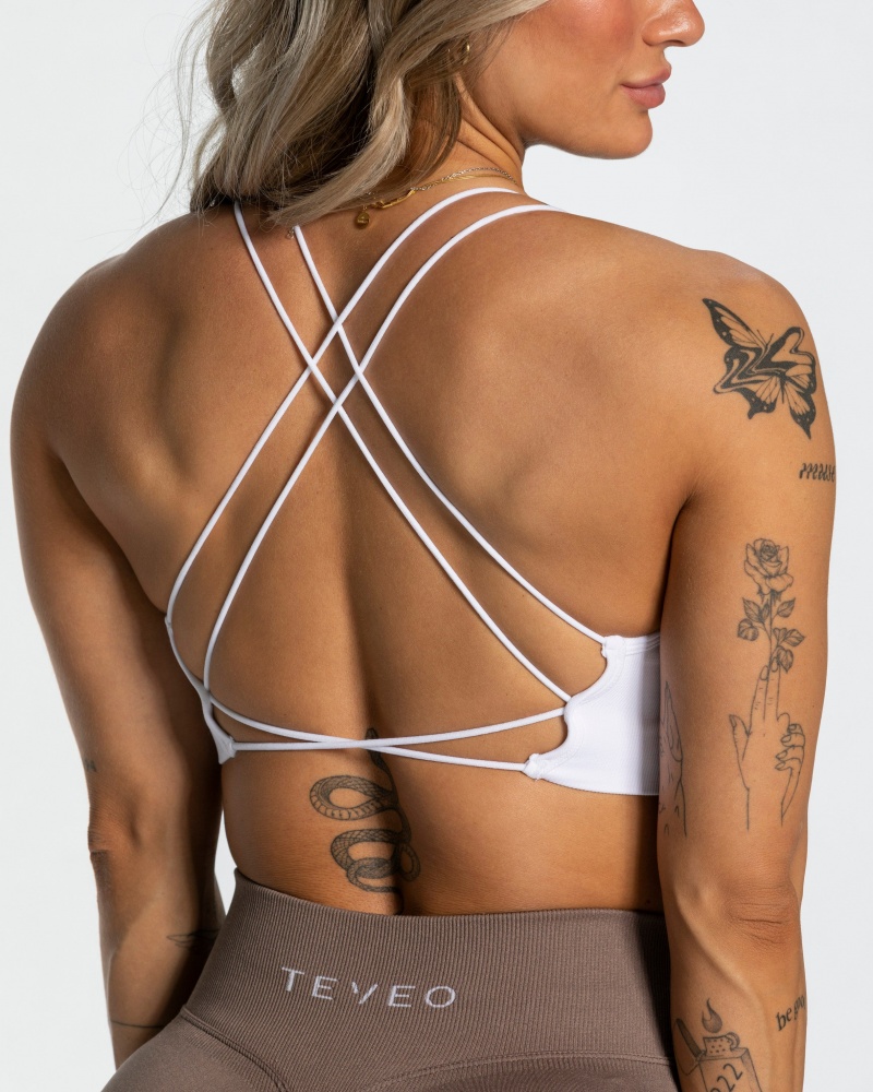 Teveo Everyday Backless Üstler Kadın Beyaz | 5729-BWMQO