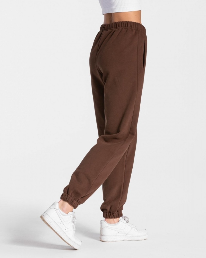 Teveo Iconic Oversized Jogger Pantolon Kadın Kahverengi | 1950-FSCWB