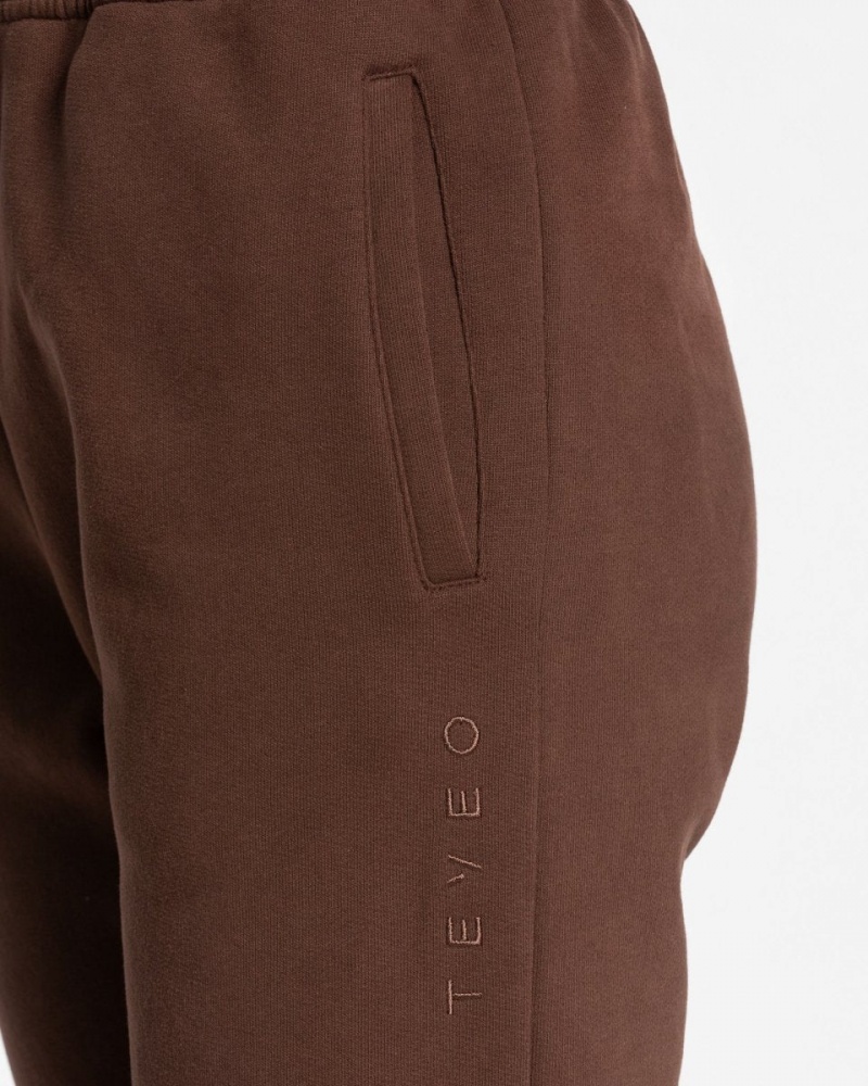 Teveo Iconic Oversized Jogger Pantolon Kadın Kahverengi | 1950-FSCWB