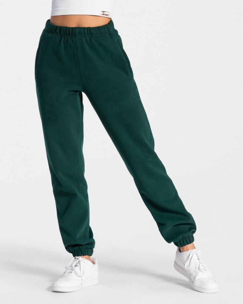 Teveo Iconic Oversized Jogger Pantolon Kadın Koyu Yeşil | 0581-SCAMP