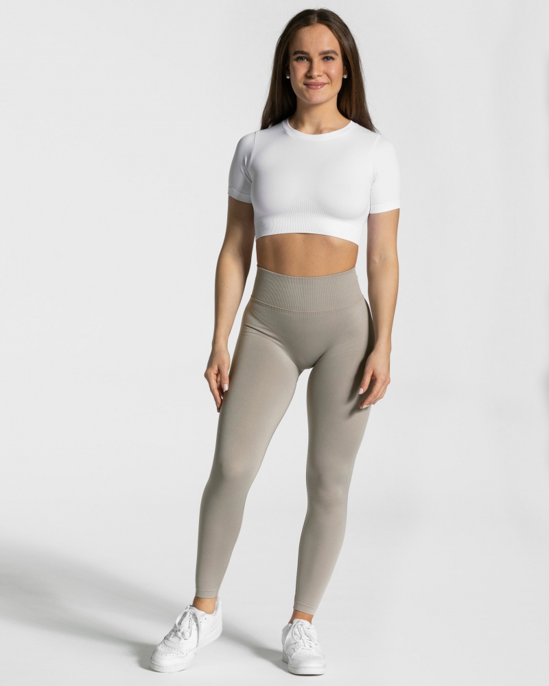 Teveo Sensation Crop Üstler Kadın Beyaz | 2381-OWXBK