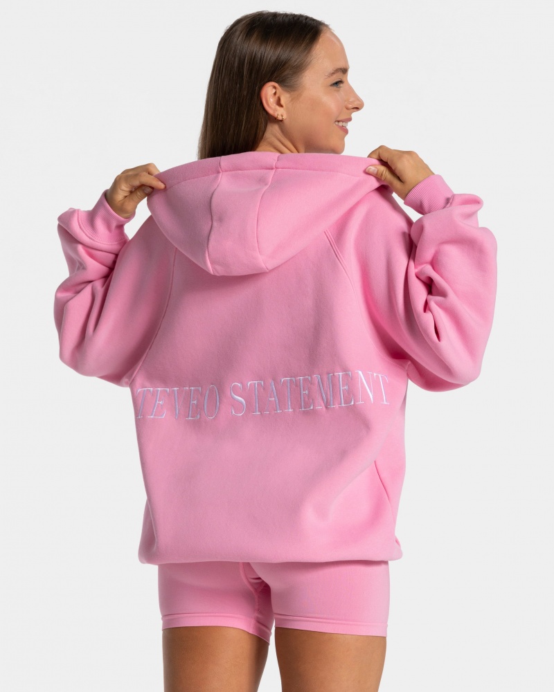 Teveo Statement Oversized Mont Kadın Pembe | 8417-ZYQGV