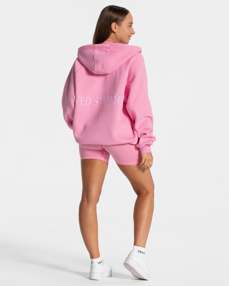 Teveo Statement Oversized Mont Kadın Pembe | 8417-ZYQGV