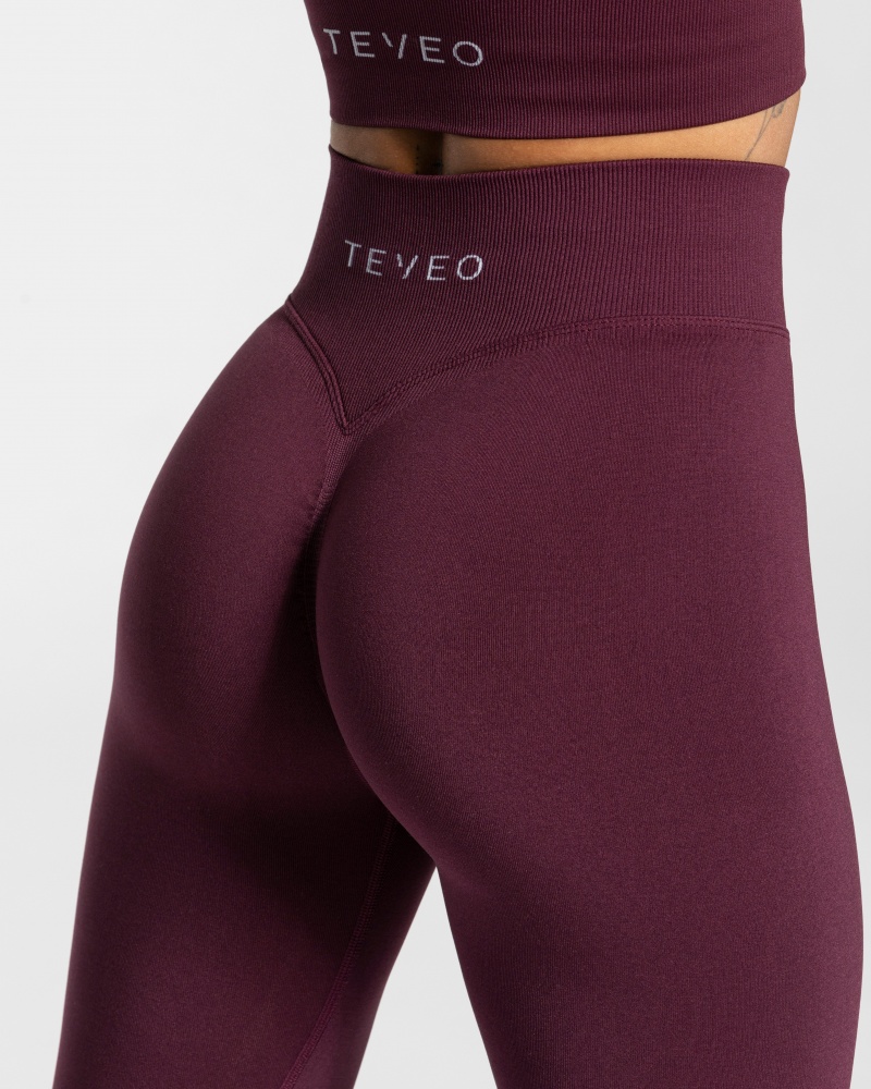 Teveo Statement Scrunch Tayt Kadın Mor | 9683-DYXWL